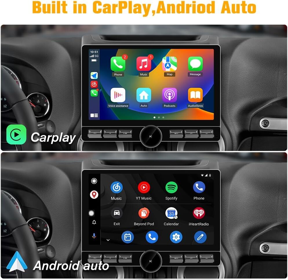 Car Stereo for Jeep Wrangler JK & Dodge Ram 1500/2500 Wireless CarPlay & Android