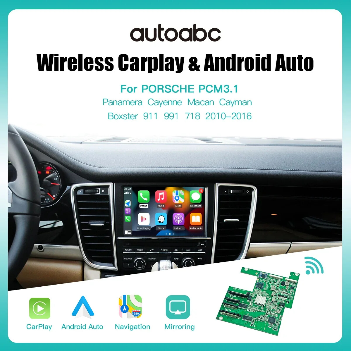 Wireless Carplay Android Auto for Porsche PCM3.1/4.0 Panamera Cayenne Module