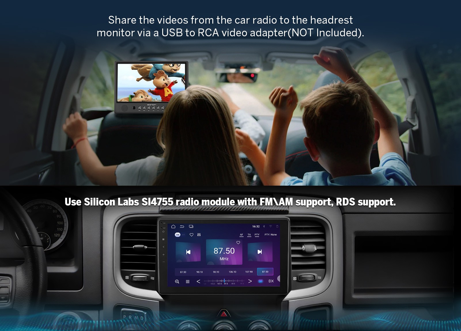 Eonon DGRMX7 Car Stereo for RAM 1500 Classic Wireless CarPlay 9″Android Auto DSP