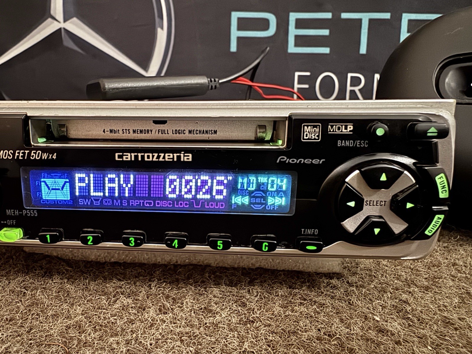 PIONEER CARROZZERIA MEH-P555 Car Radio Minidisc Player Bluetooth Module