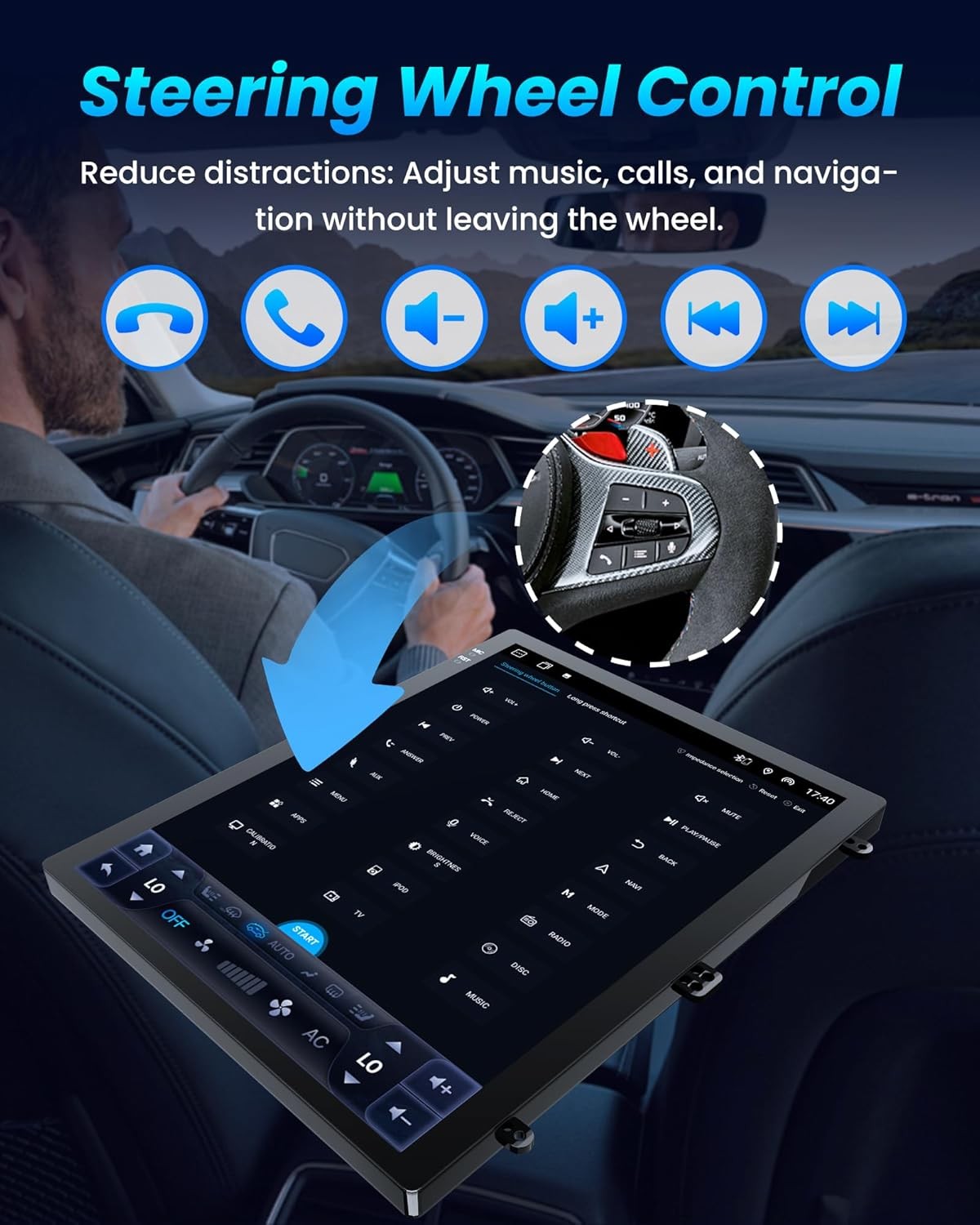 4+64G Stereo Carplay Android Auto for Cadillac ATS XTS SRX CTS 2013-18 Car Radio