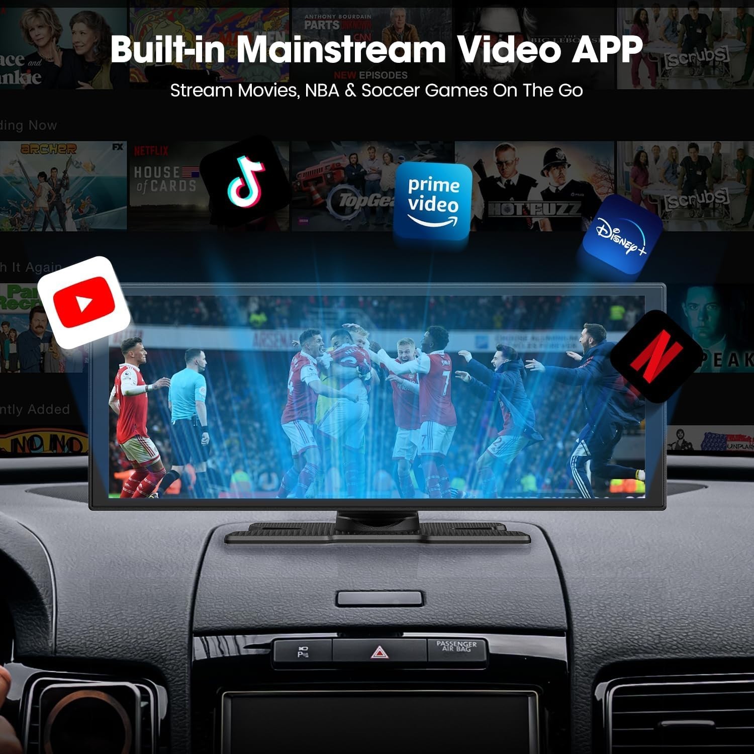 GetPairr 11.4″ Portable Car Screen Netflix YouTube Wireless CarPlay Android Auto