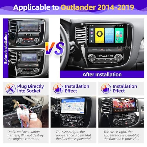 for Outlander 2014-2019 Radio Compatible with Wireless Carplay Android Auto