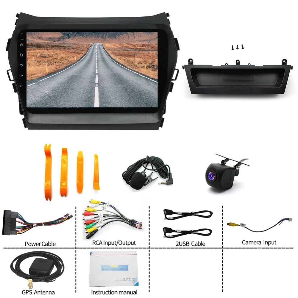 [2+32G] Android 13 Car Radio for Hyundai Santa Fe IX45 2013-2018 Link, 9” Touch