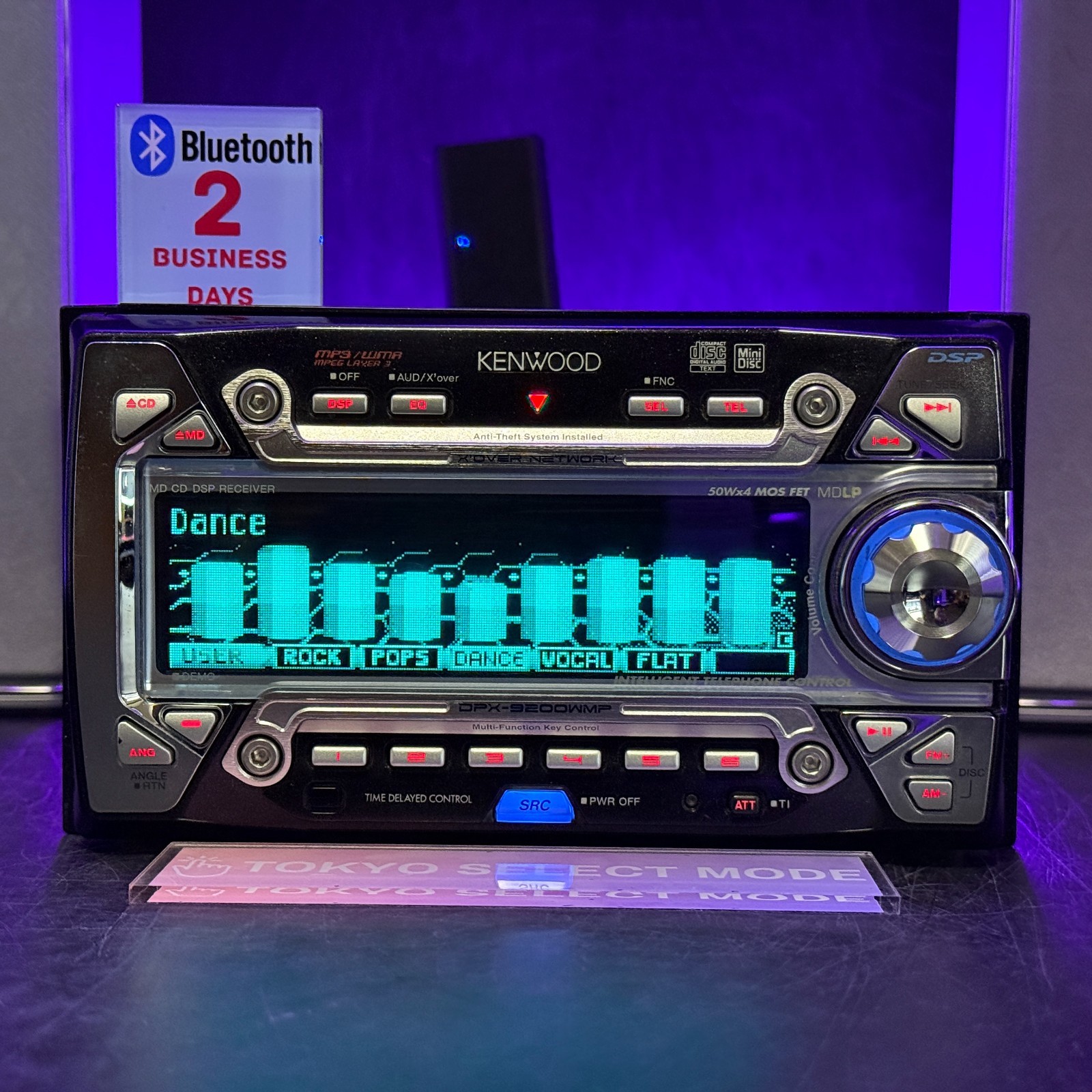 Kenwood DPX-9200WMP 2DIN Car Audio CD MD Player Added Bluetooth JDM DSP In Stock