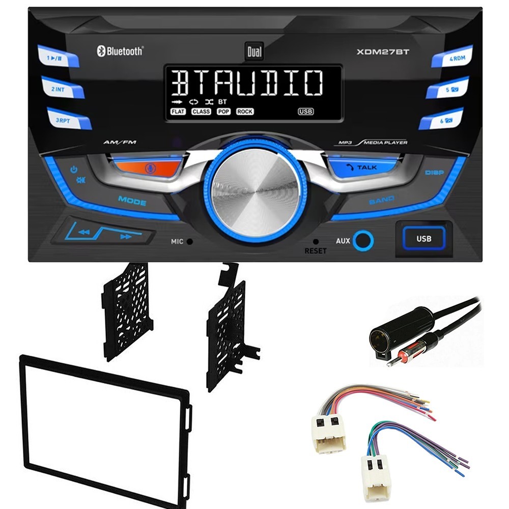Dual XDM27BT AM/FM Radio MP3 Player Car Stereo for 2005-2007 Nissan Frontier