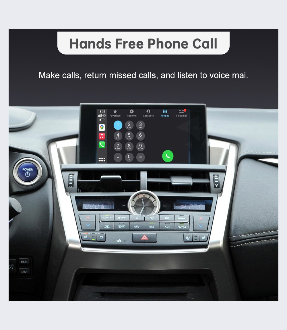 For Lexus IS NX ES RX GS UX CT LX LC RC 2014-2020 Wireless Carplay Andriod Auto