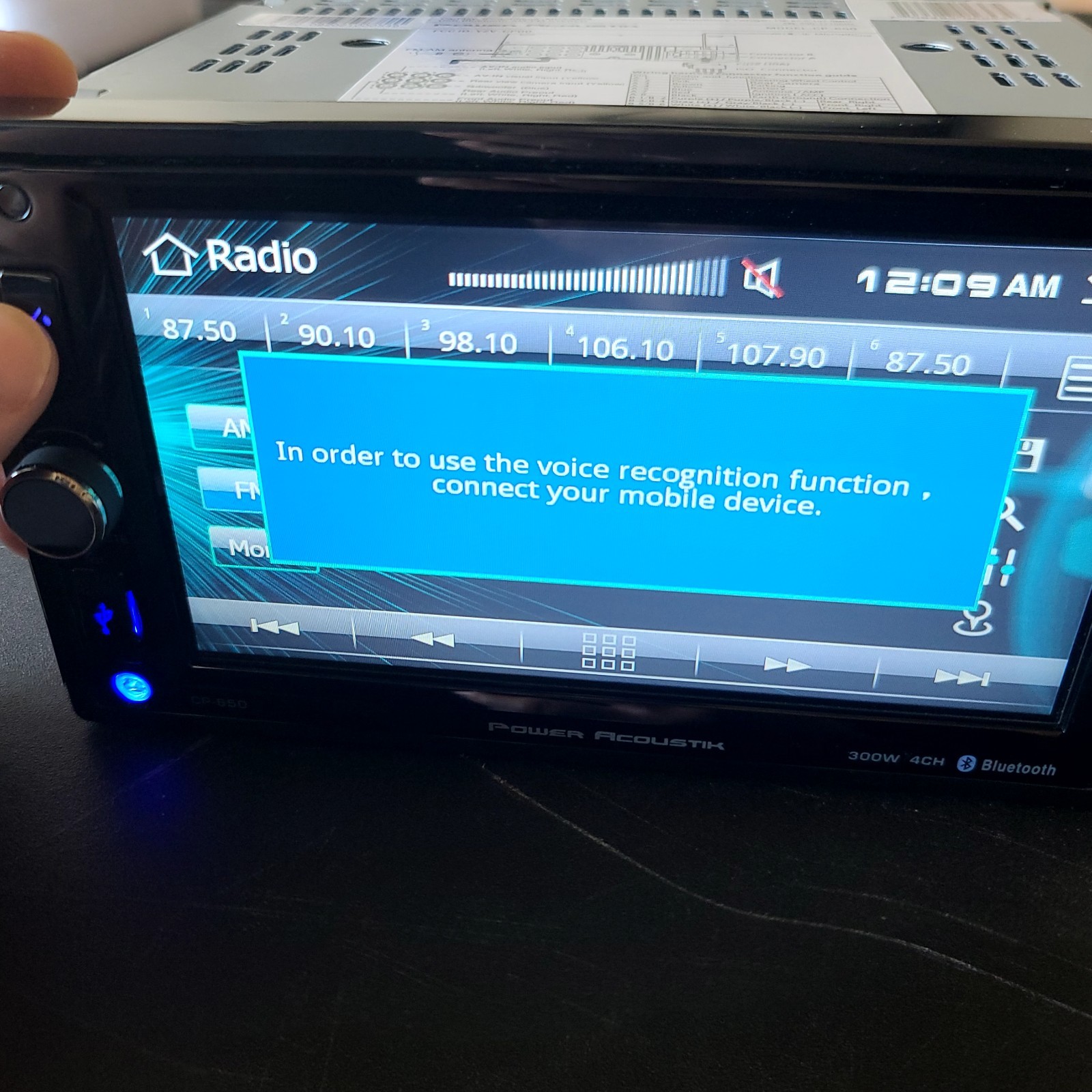 POWER ACOUSTIK CP-650 Double DIN For Parts