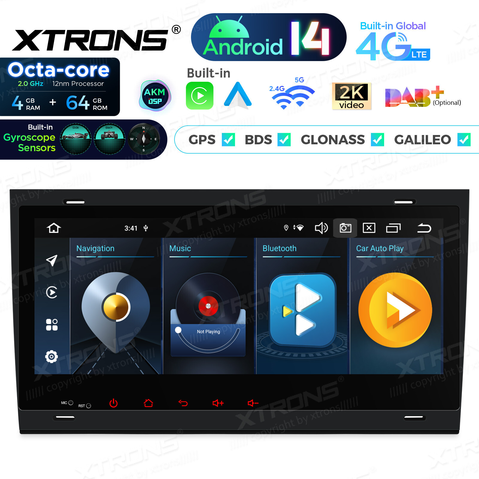 8.8″ Android 14 8-Core 4+64GB Car GPS Stereo Radio Sat Nav For Audi A4 S4 RS4 B6