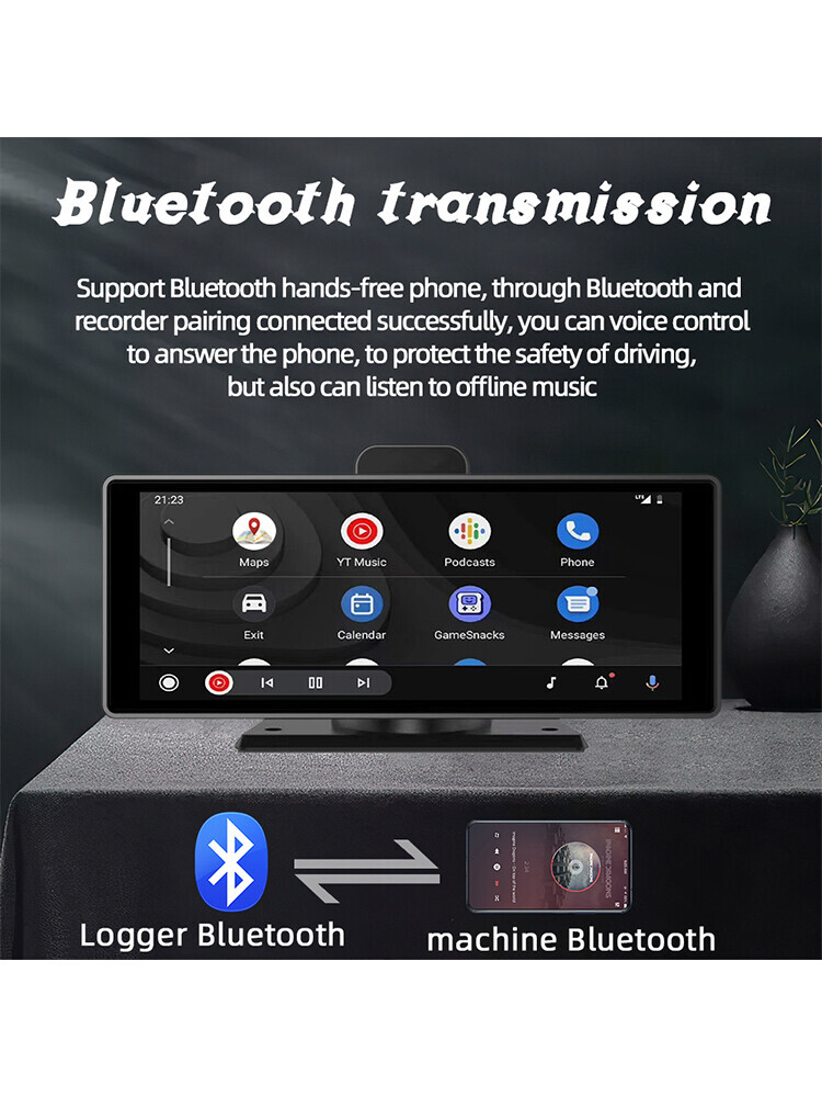 10 inch Android Auto CarPlay Touch Screen Car Radio Stereo Bluetooth Mirror Link