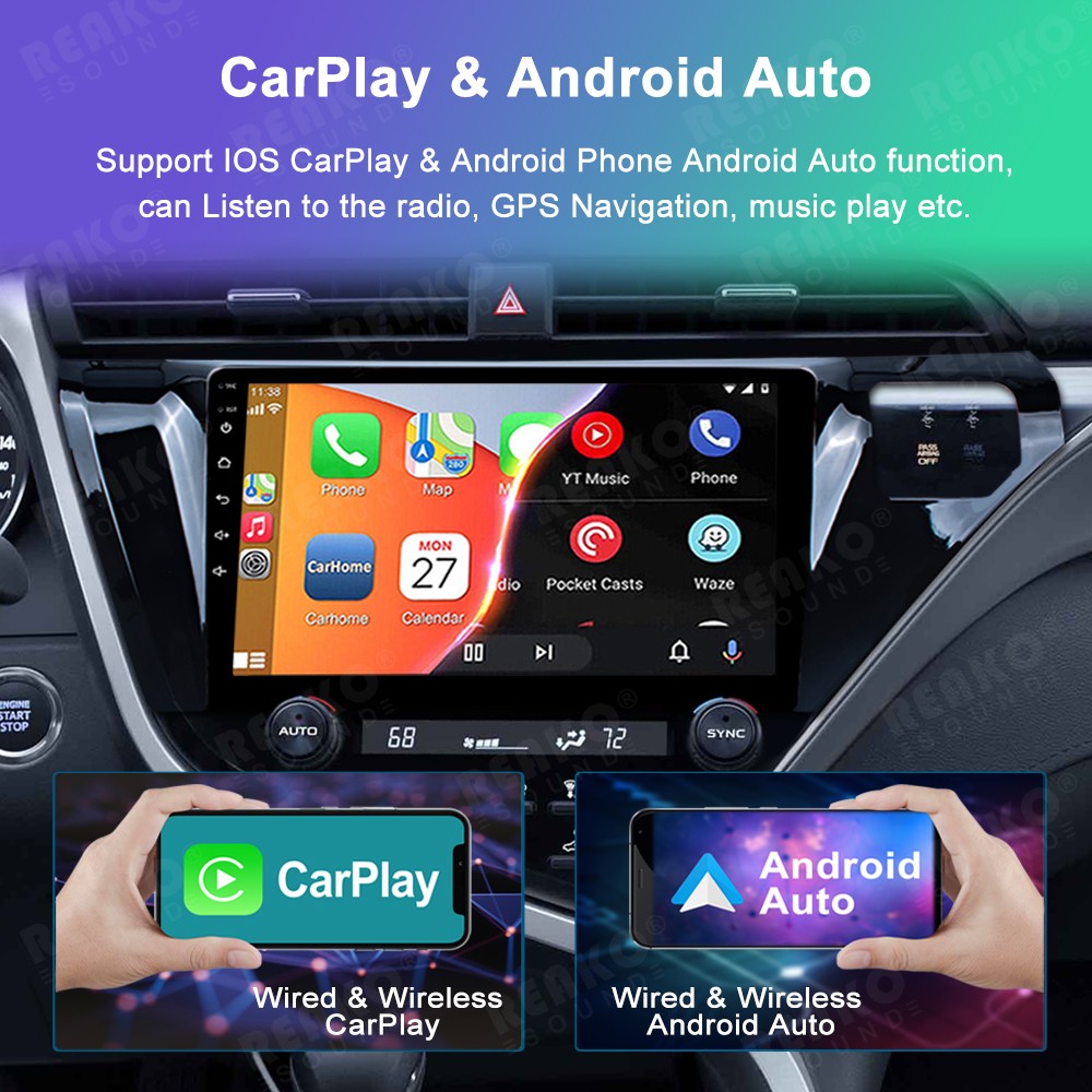 10.1” 2+32G Car Radio Player For TOYOTA CAMRY 2017-2020 Carplay With Camera