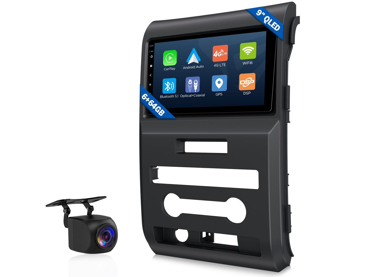 Eonon FDF1X7S For Ford F150 Android 14 9″ QLED Car Radio CarPlay 6+64 Direct Fit