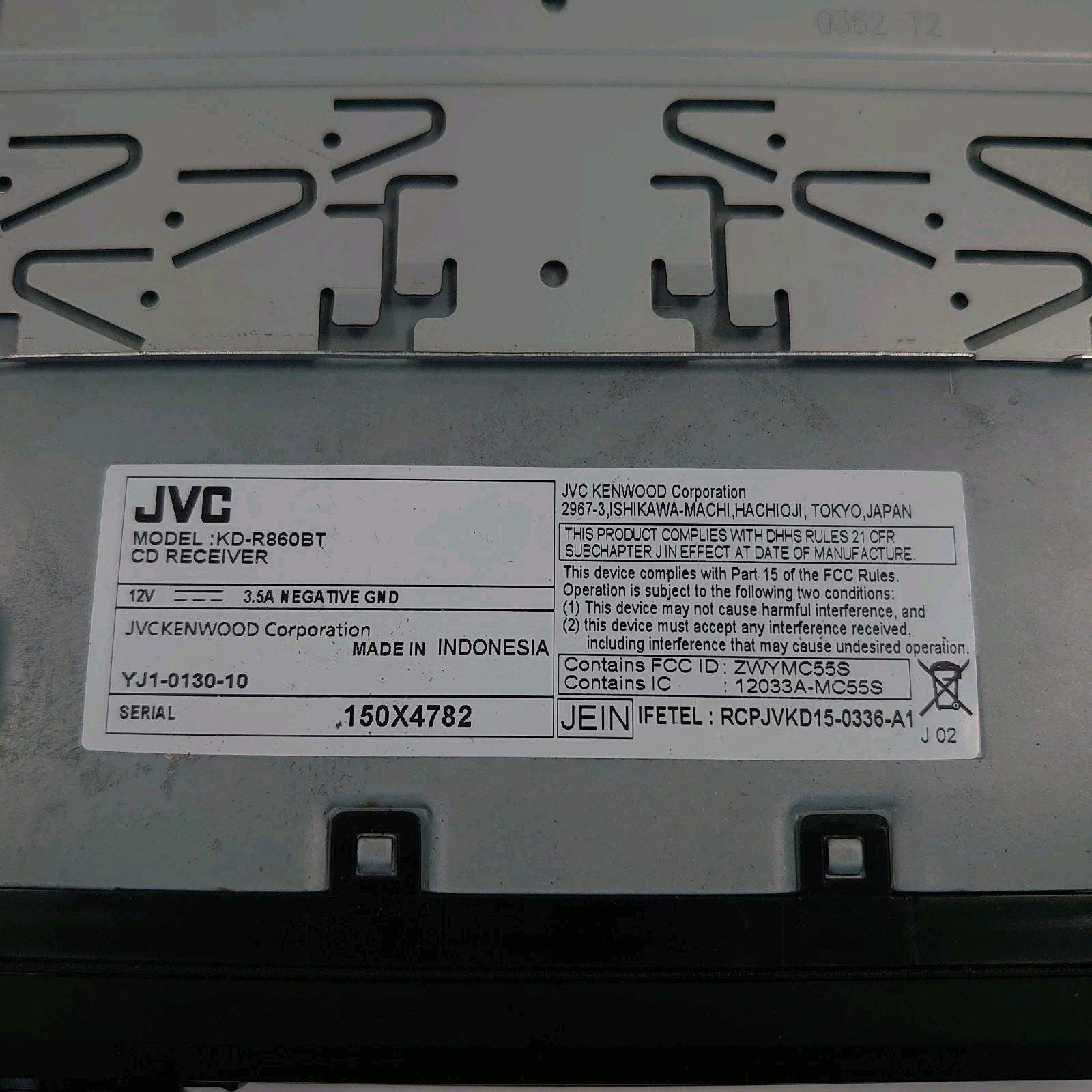 JVC KD-R860BT CD receiver with AM/FM / AUX / BLUETOOTH / USB Remote Microphone