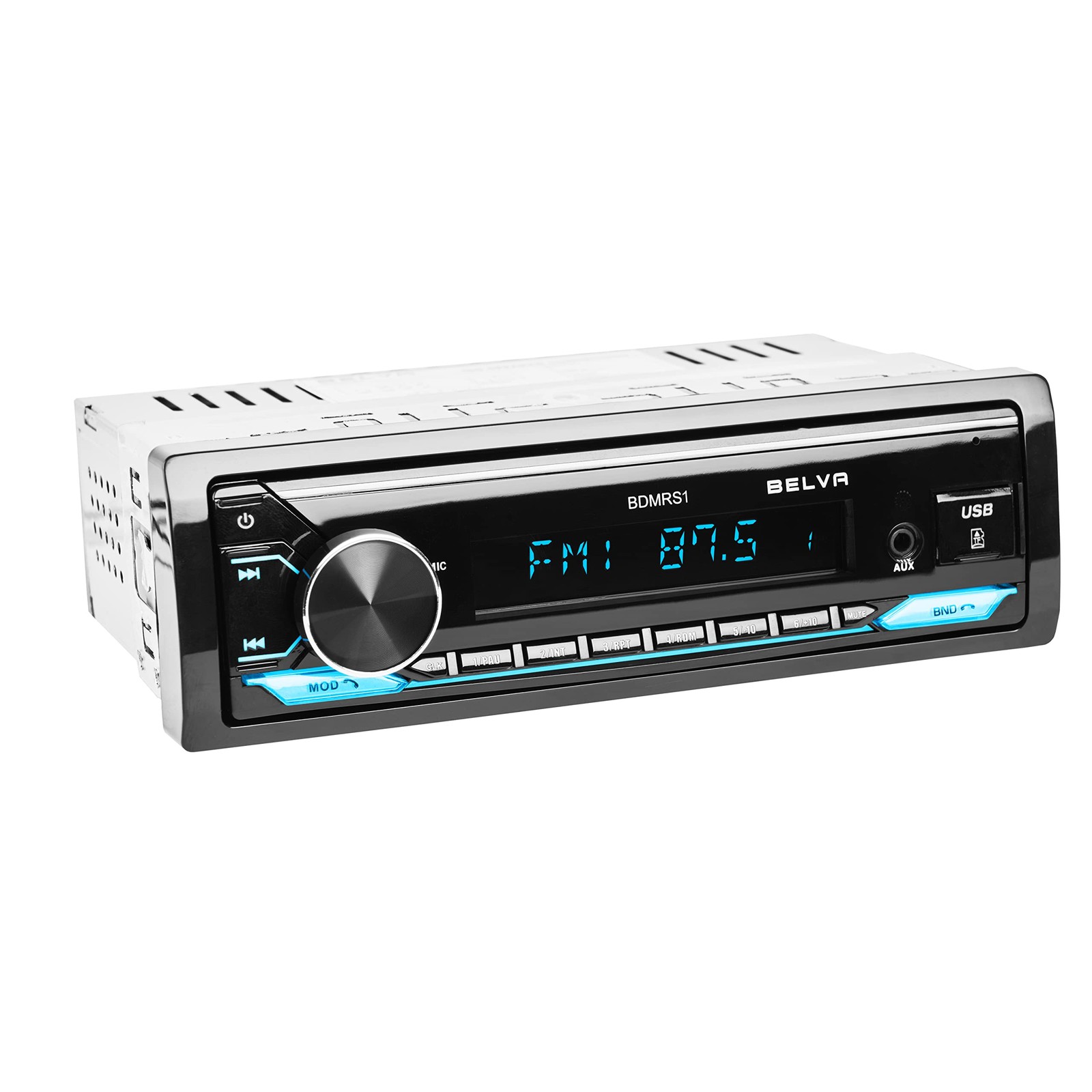 Single DIN Black Car Stereo Receiver Bluetooth MP3 USB AUX SD Card 50W x 4