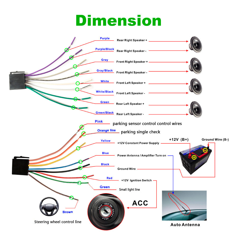 7″ Double 2Din Touch Screen Stereo Bluetooth FM Radio Car MP5 Player with Camera