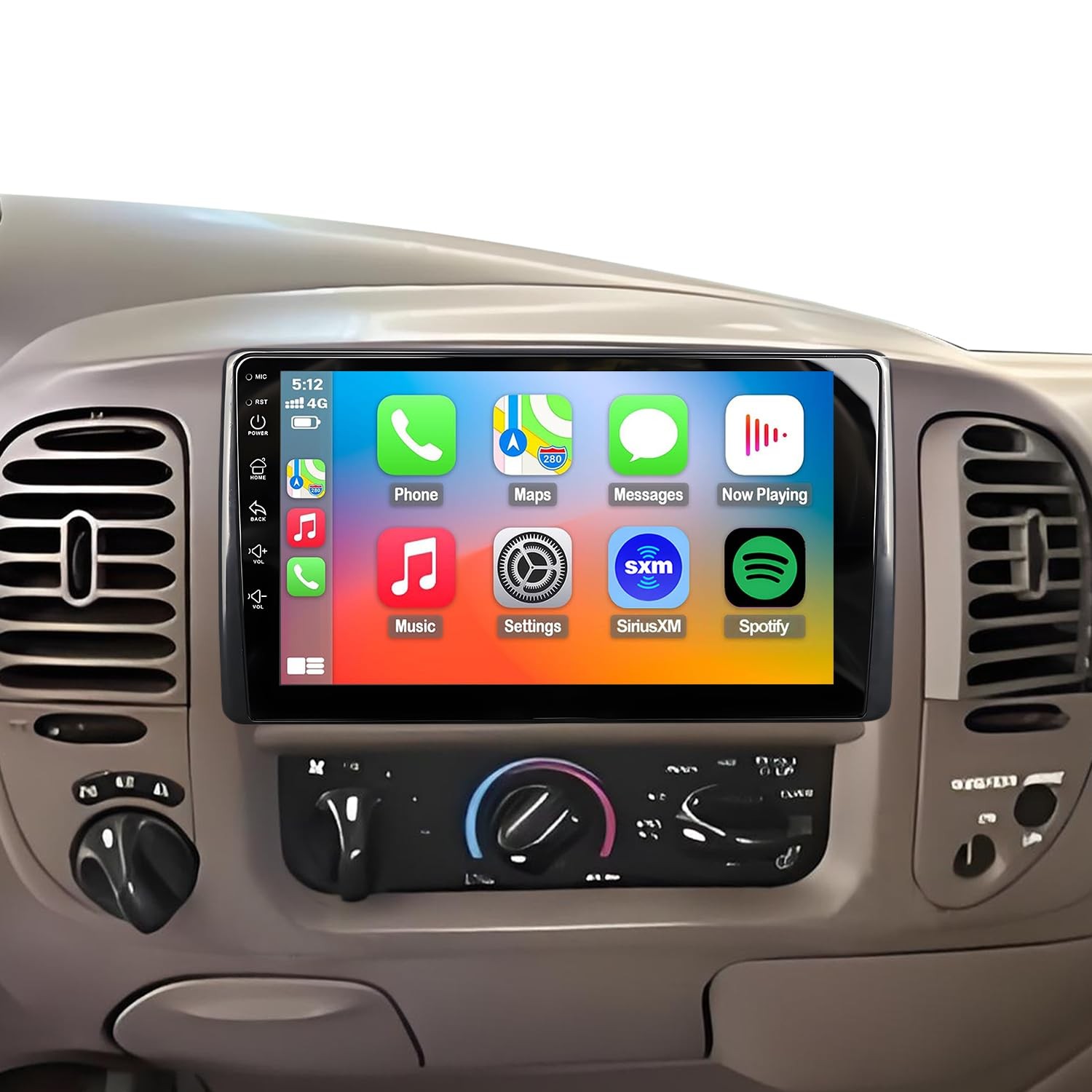 9″ QLED Wireless Carplay Android Auto Stereo for 1999-2003 Ford F150