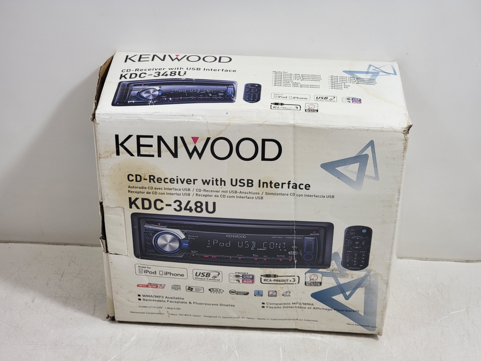 Kenwood KDC-348U Car Stereo In Dash MP3 AUX USB CD w/ Remote – Tested – NICE!!