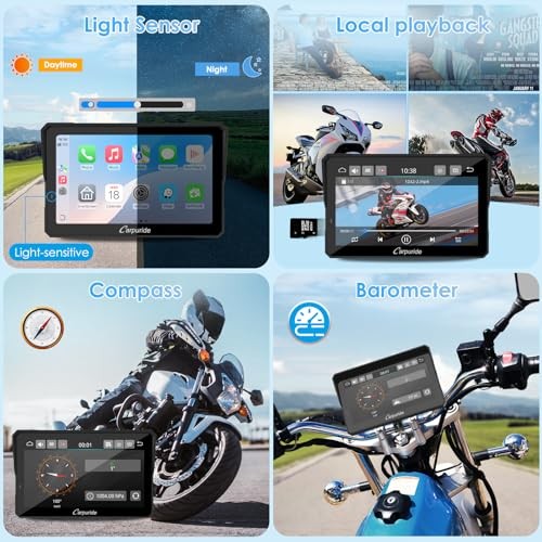 Motorcycle GPS Wireless Carplay/Android Auto, 7″ Waterproof W702S PRO