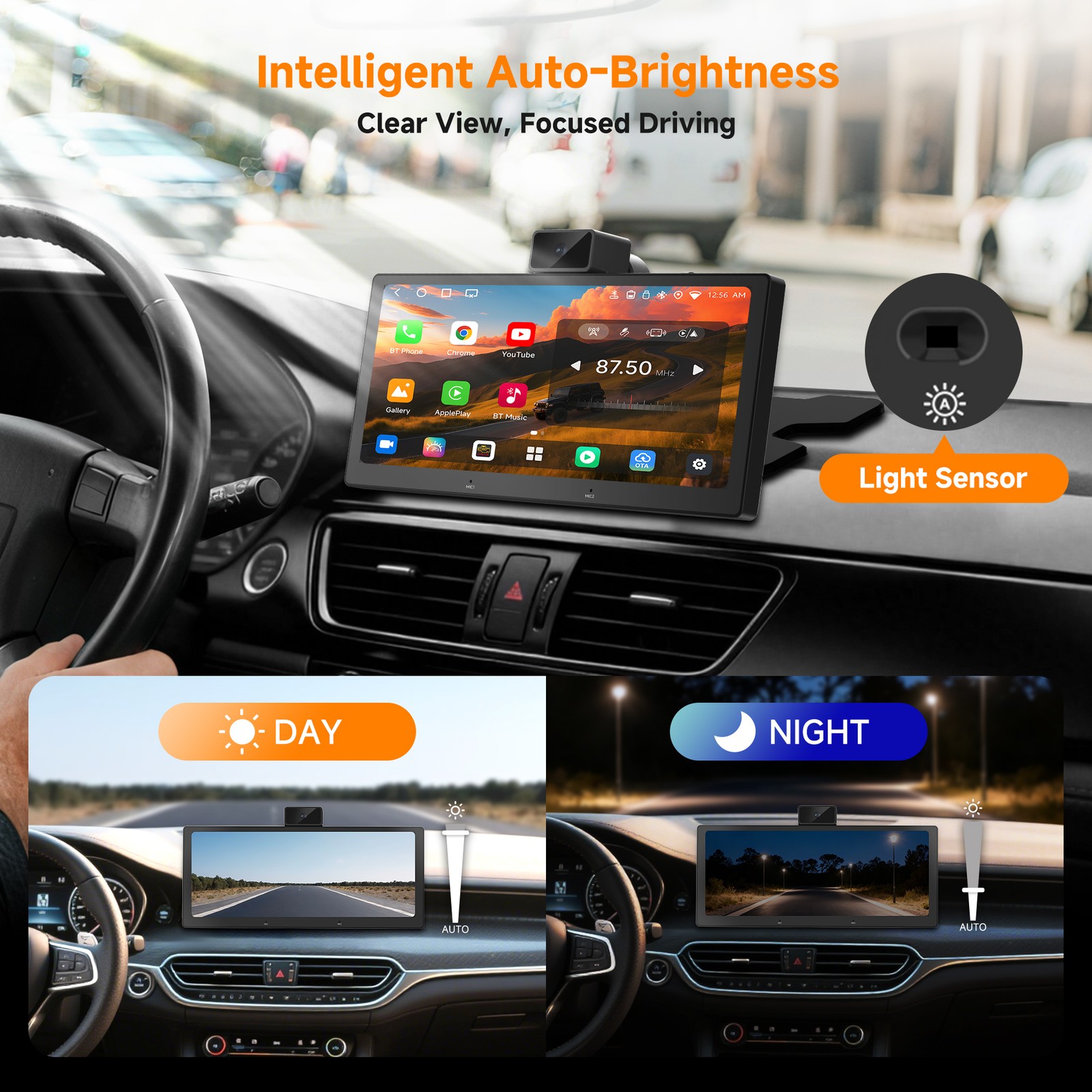 ATOTO P9 9″ Android Digital Media Receivers Portable Car Stereo w/ Dash Camera