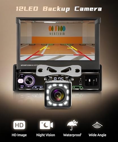 Wireless CarPlay Single Din Car Stereo,5.1 Bluetooth Car Radio AM/FM/RDS,7