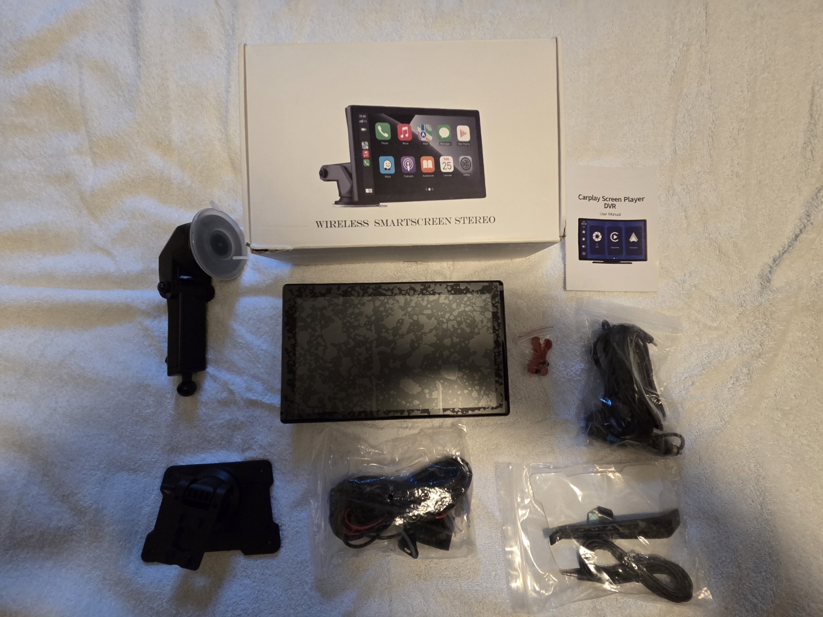 HAUXIY 9″ Wireless Apple Carplay Screen for Car, Portable Touchscreen Apple Carp