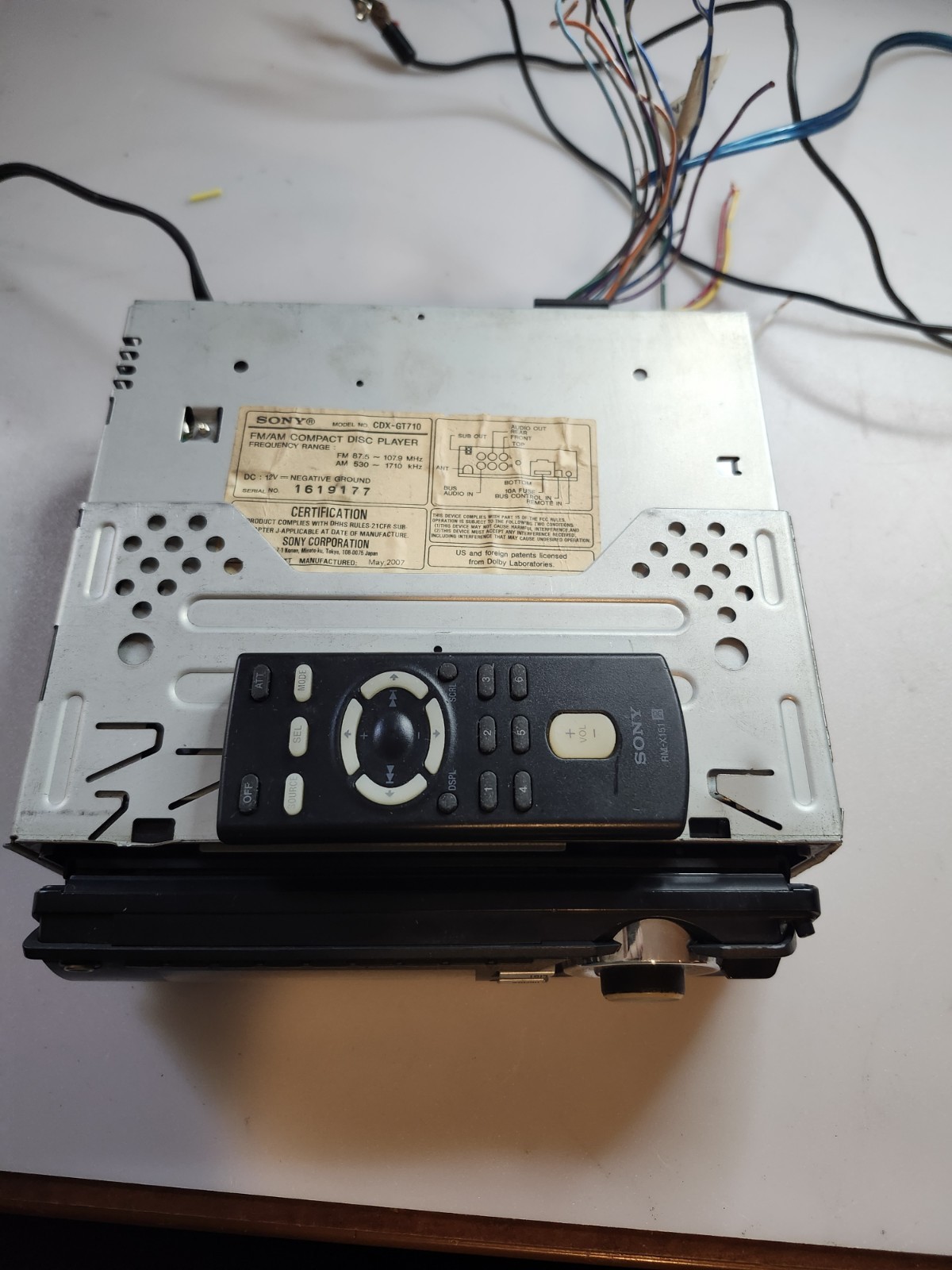 SONY Xplod CDX-GT710 Stereo CD Radio AUX player control NO BLUETOOTH