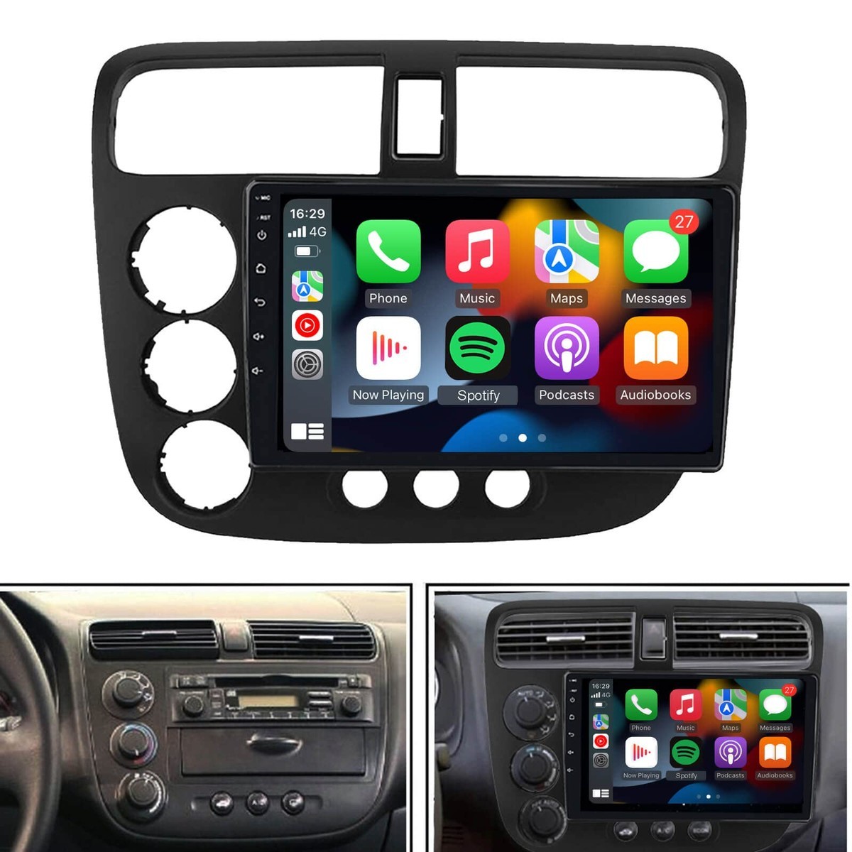 For 2001-2005-Honda-Civic-Radiobuilt-In Carplayandroid Auto 2G Ram 32G Rom
