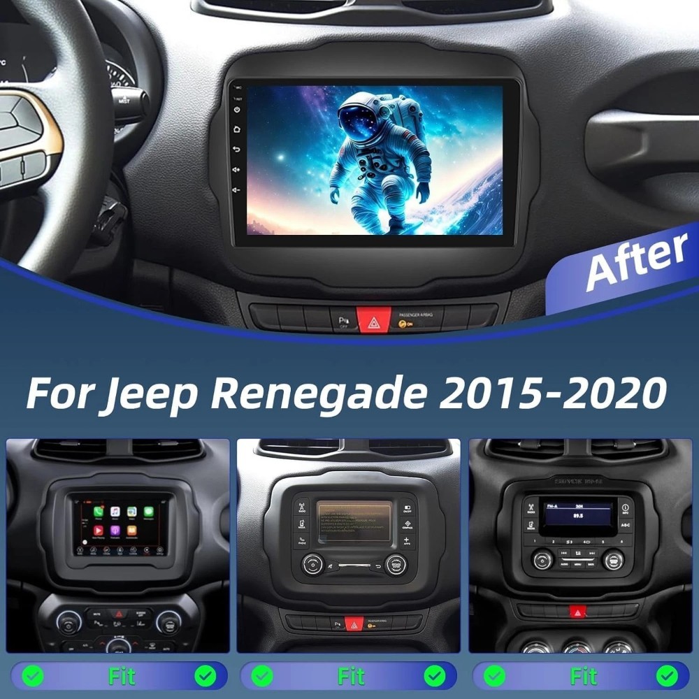 For Jeep Renegade 2015-2020 Apple Carplay Android 15 Car Stereo Radio GPS Navi