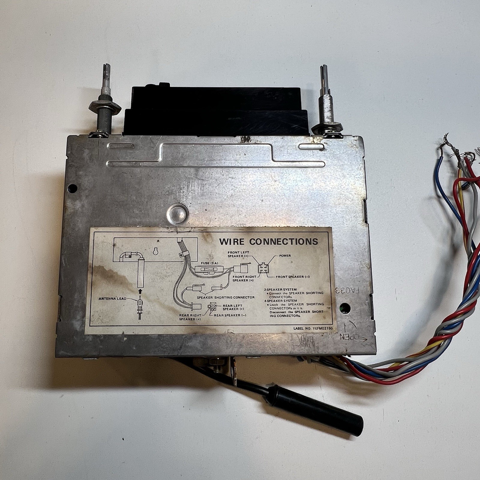 Vintage Honda #A208K-163-81232 12V AM/FM Cassette Car Radio Shaft Player Style