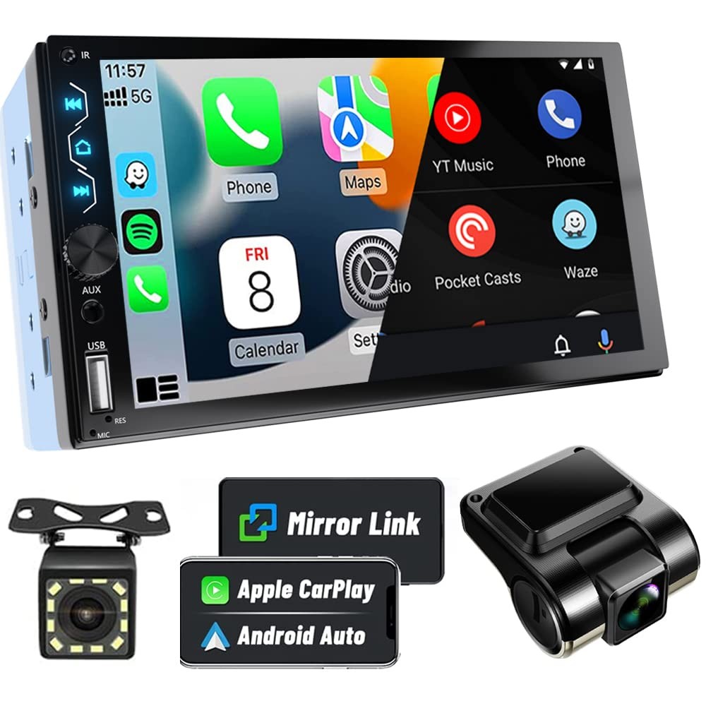 Estereo De Pantalla Tactil Con Camara De Tablero Y Enlace De Espejo Lujo