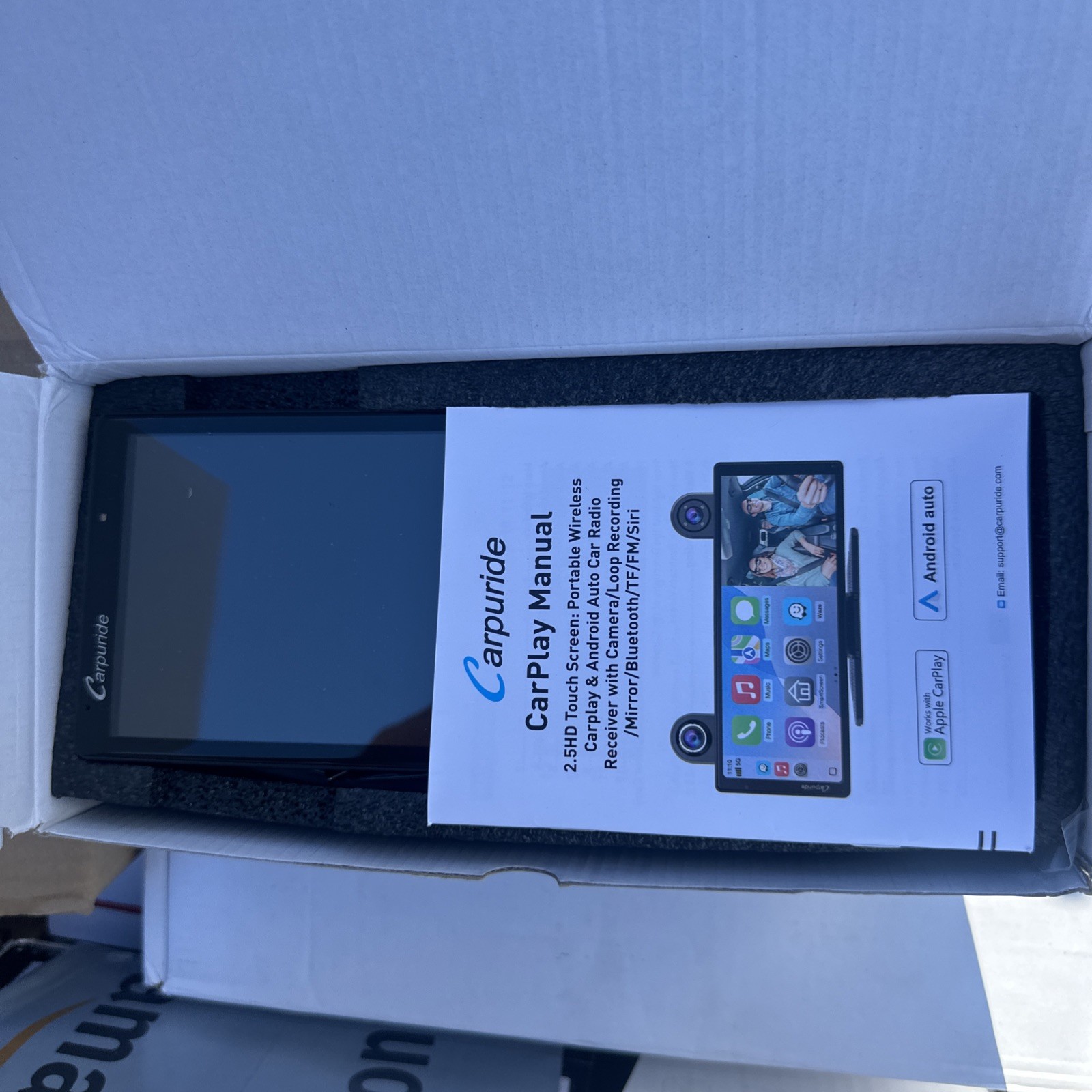 Carpuride Portable Wireless Carplay & Android Auto with Dash Cam 125A 11.26″ HD