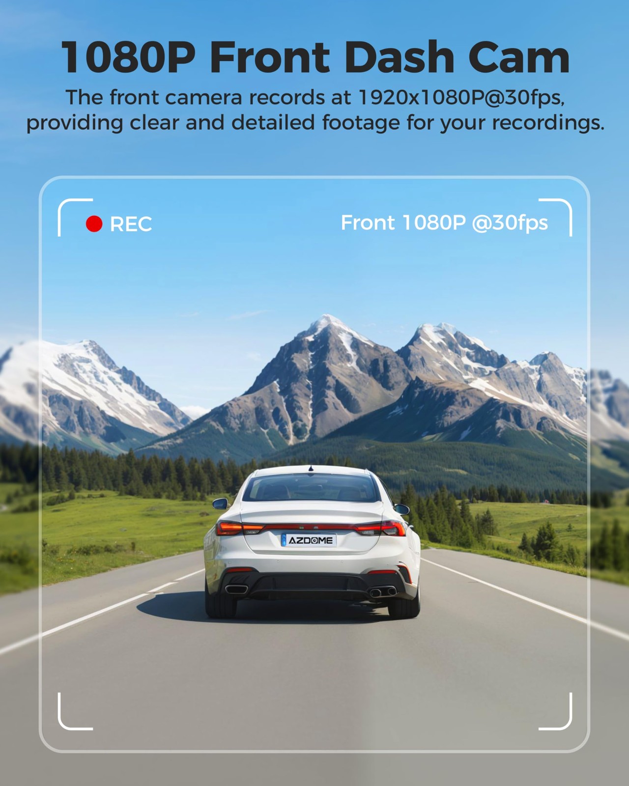 Azdome M200 Mini 1080P WiFi Dash Cam for Cars, Hidden Front Dash Camera