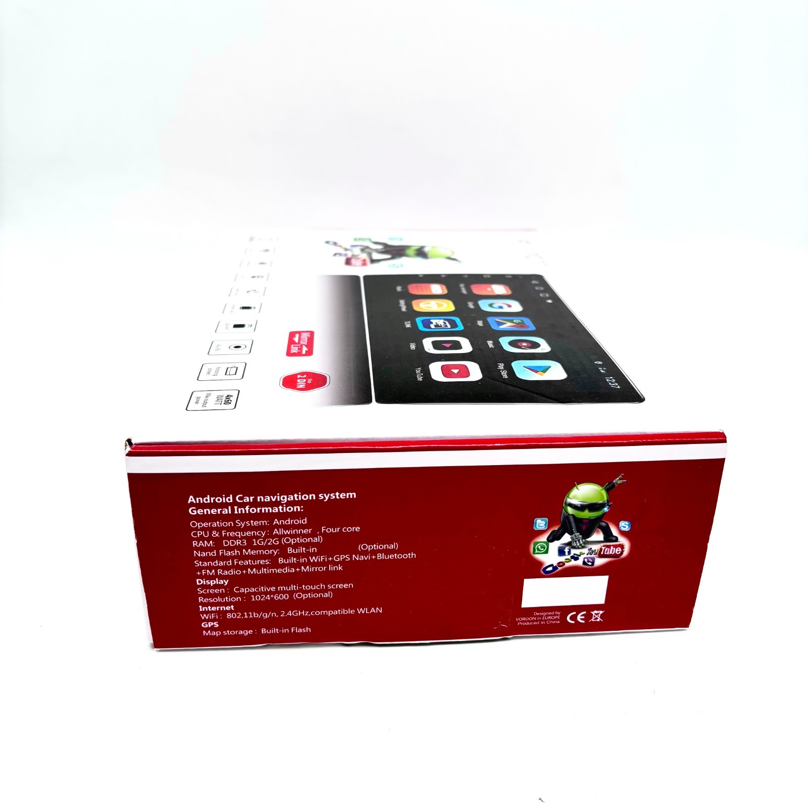 New Double Din 10.1 inch Display Touchscreen With Built In Bluetooth Dash Unit