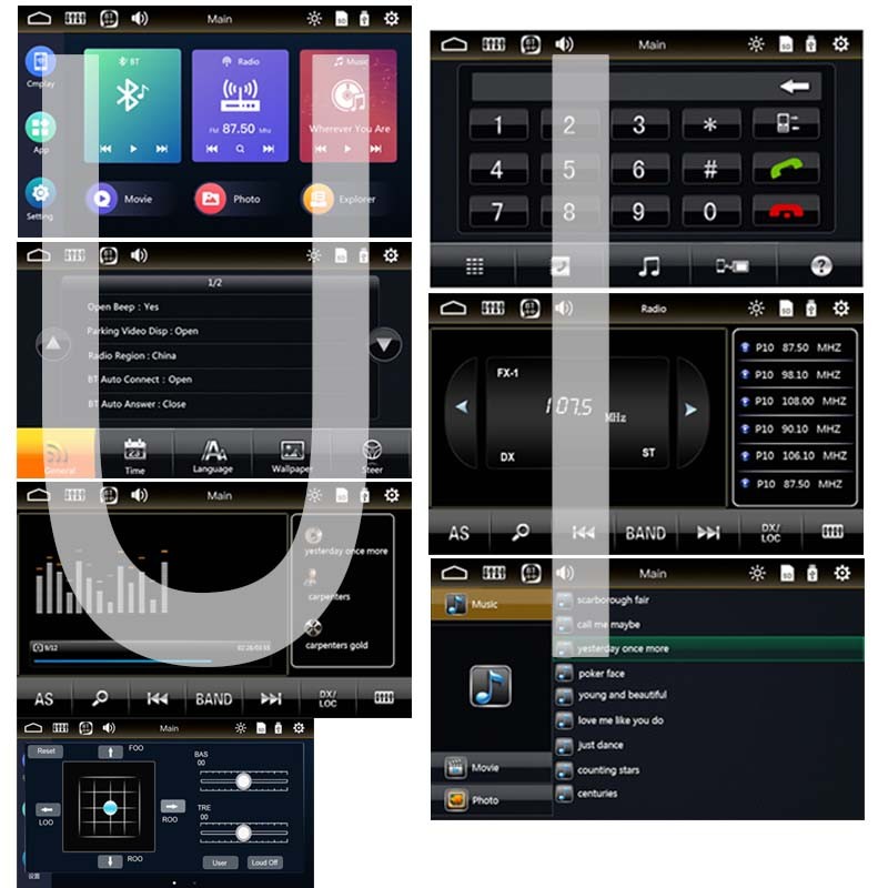 1 DIN 7″ Car Radio Stereo Apple Carplay Android auto GPS Touch Screen Bluetooth