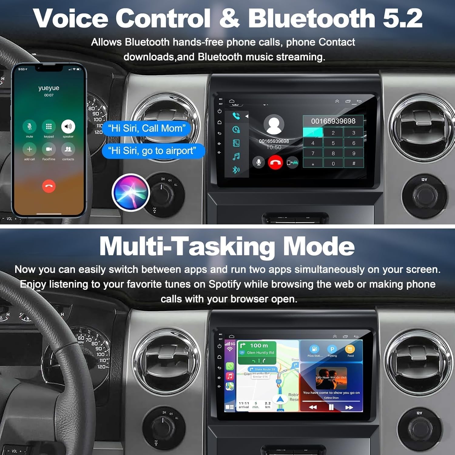[8-core+64G] Android 15 for Ford F150 2009-2014 Car Radio, 9 Inch QLED Touch …