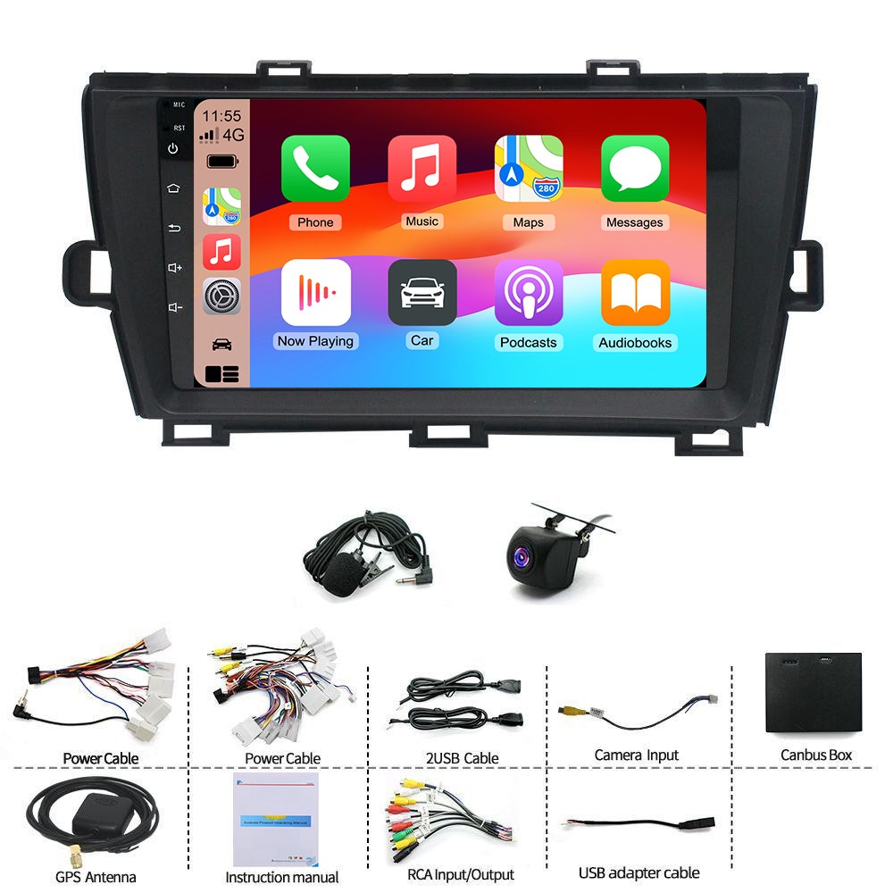 ANDROID 15 CAR STEREO FOR TOYOTA PRIUS 2010-2015 APPLE CARPLAY GPS NAV 4GB+64GB