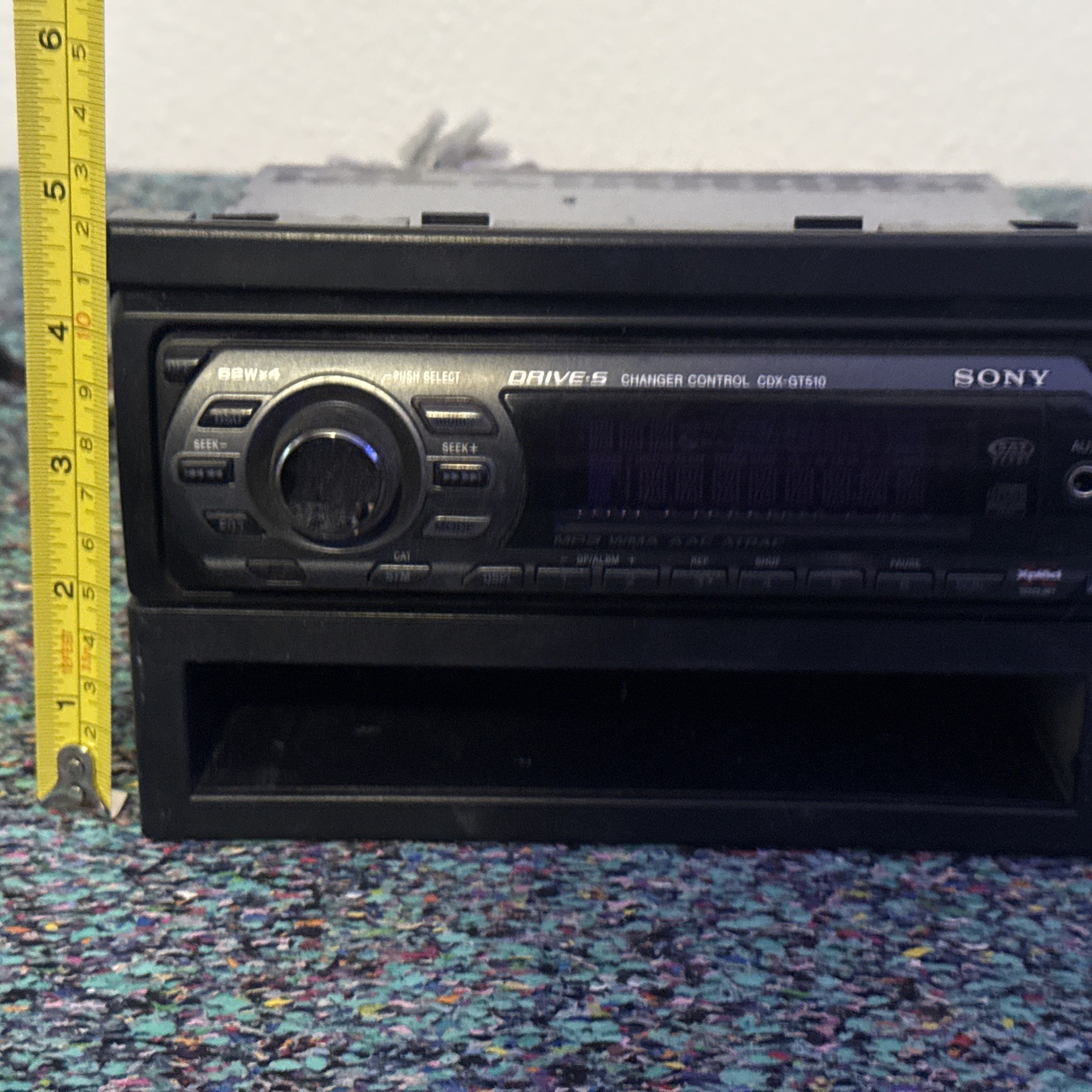 Sony Xplod CDX-GT510 Single DIN CD Player/Radio 52W Untested W Facia Kit