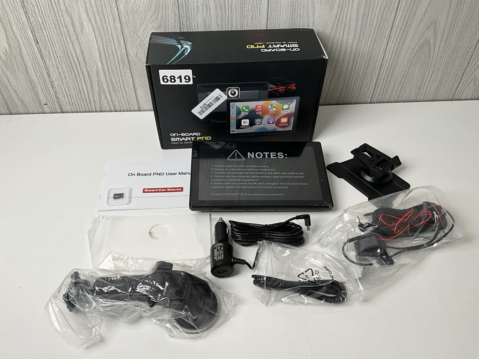 On-Dash Android GPS Smart Stereo Navigation Unit 4K Front 1080p Back Cameras