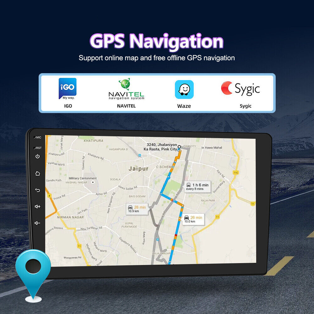 10.1” Car Stereo Radio GPS Android 13 Carplay for Jeep Grand Cherokee 2011-2013