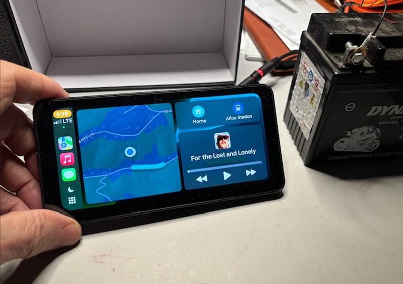 6.3″ Touch Screen Motorcycle Apple CarPlay Android Auto GPS Navi BT Waterproof