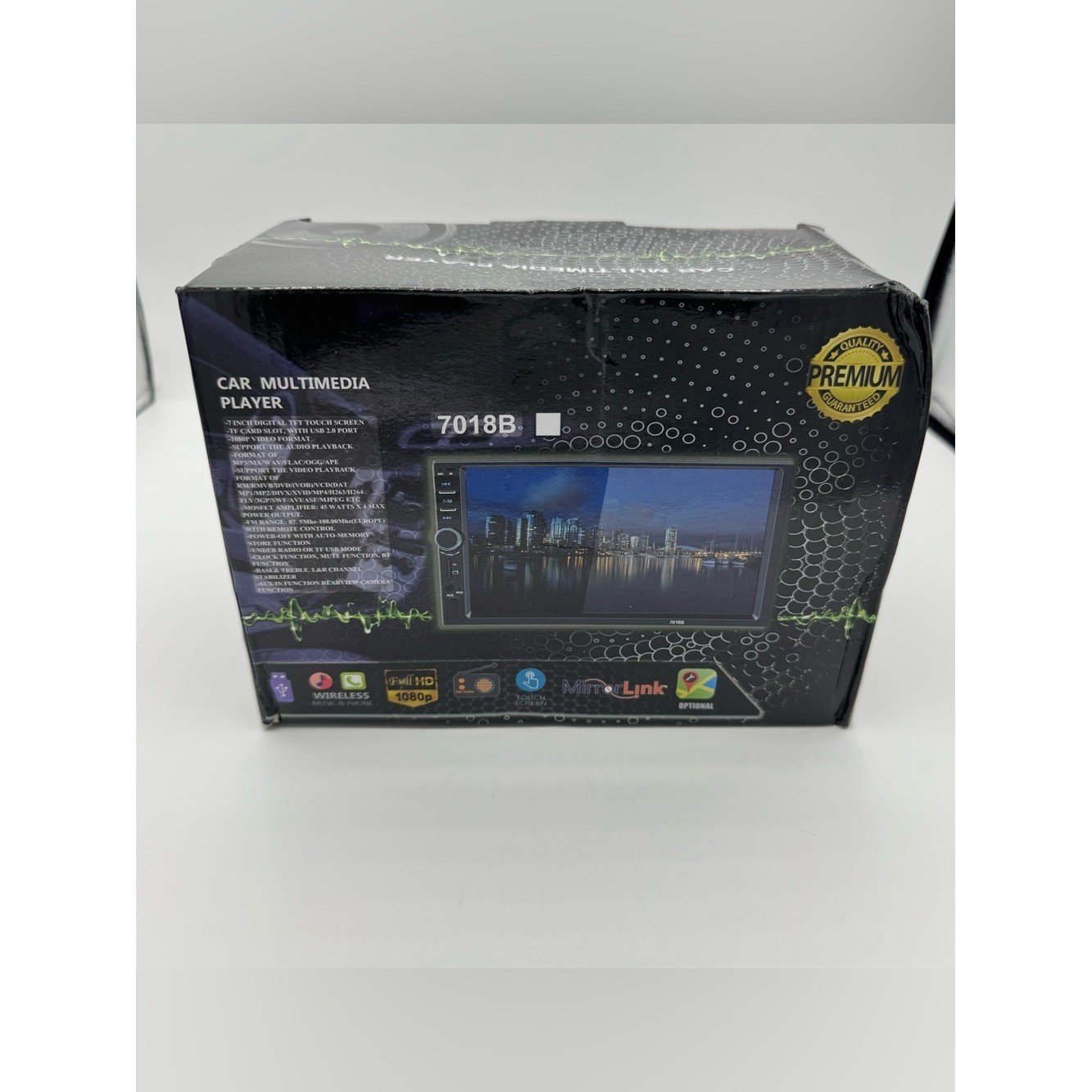 Amazon 7010B model car multimedia player with a 7-inch touch screen black