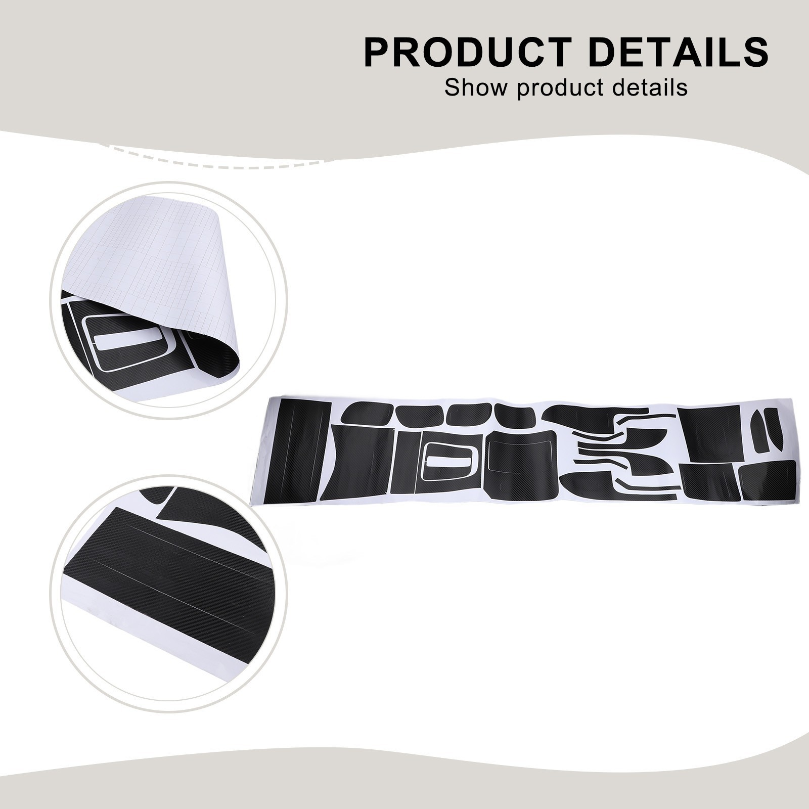 Interior Center Console Carbon Fiber Molding Sticker Decals For Accord 7th