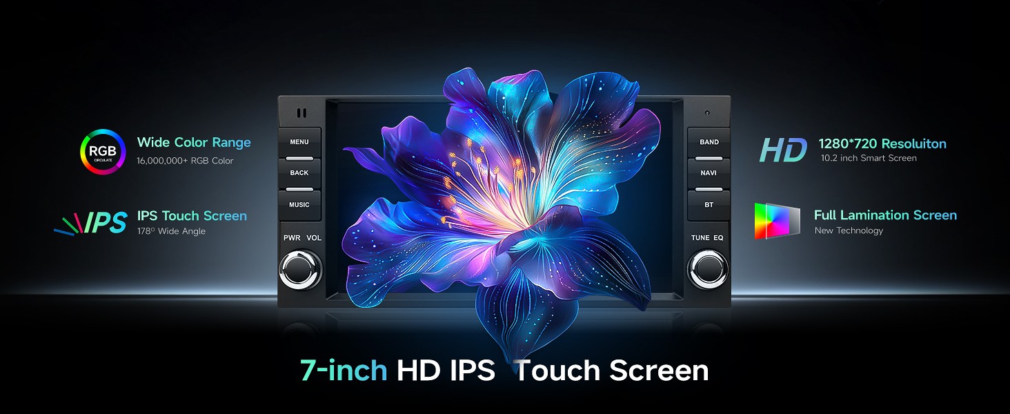 Car Stereo for Jeep, Dodge, Chrysler & Chevrolet Wireless Apple CarPlay Android