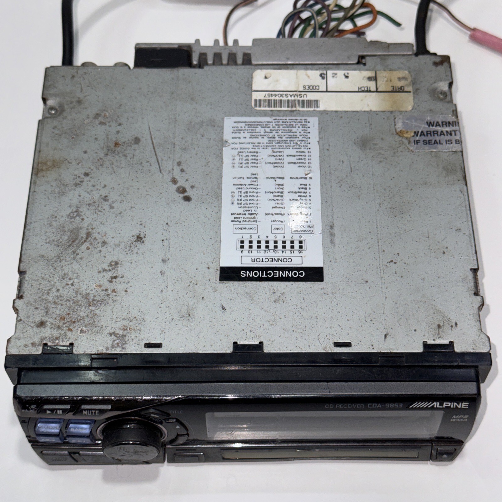Alpine CDA-9853 CD Receiver GOR PARTS OR REPAIR