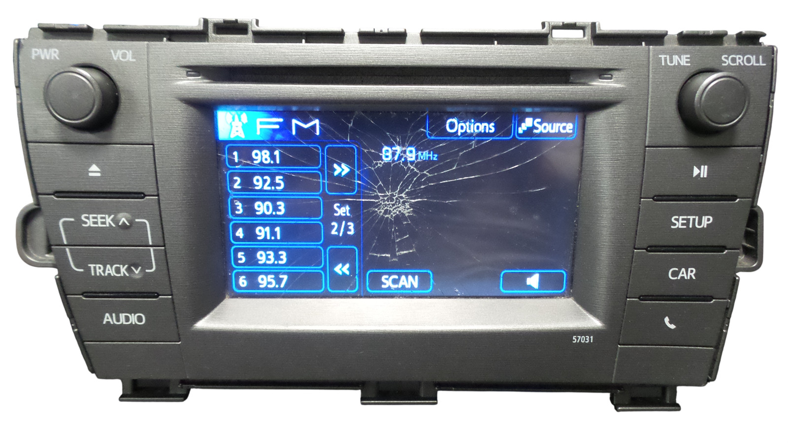 2012-2015 TOYOTA Prius Radio Receiver Display Screen 57031 OEM 86140-47050