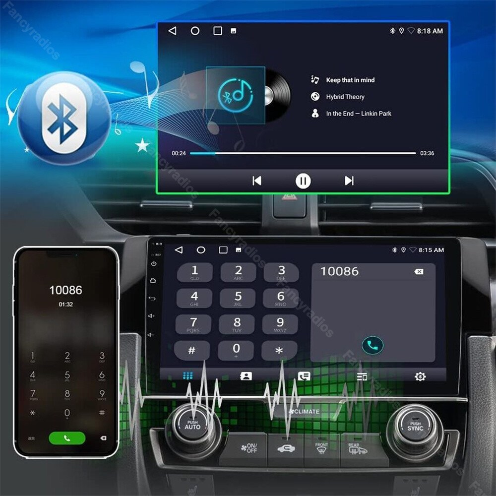 Android 12.0 For Honda Civic 2016-2020 2+32GB GPS Navi WIFI Car Stereo Radio BT