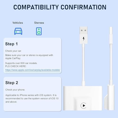 Teeran CarPlay Wireless Adapter Factory Wired CarPlay 2024 Upgrade Dongle