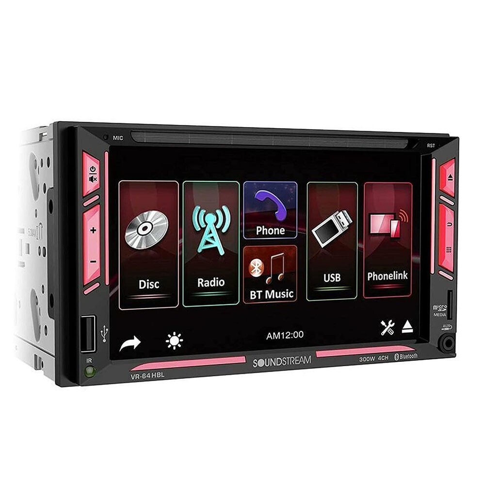 SOUNDSTREAM 6.2” VR-64HBL TOUCHSCREEN DVD RECEIVER WITH BLUETOOTH PHONELINK NEW