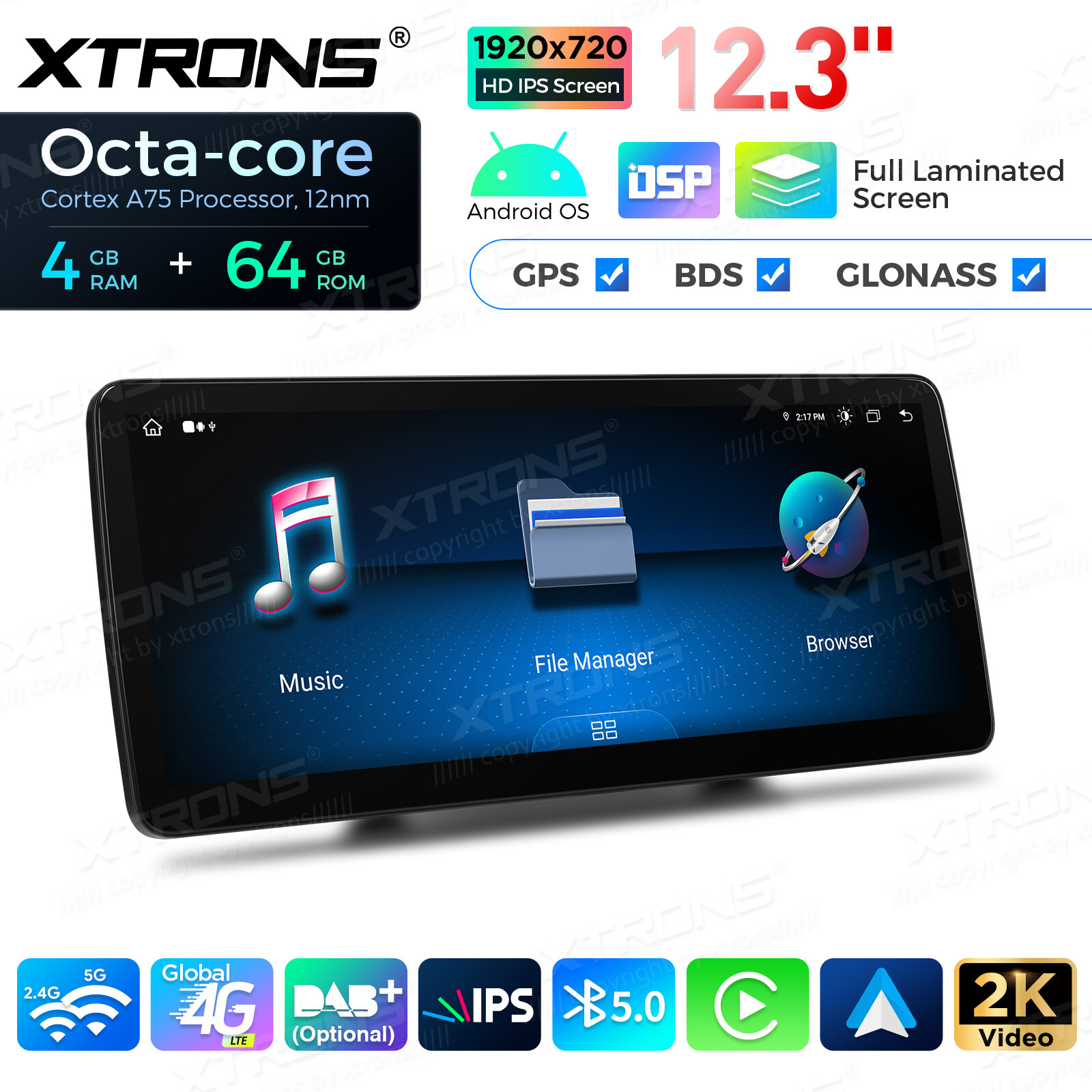 12.3″ Android 13 Car Stereo GPS Navi 4G WIFI CarPlay DSP For Benz W176 X156 W463