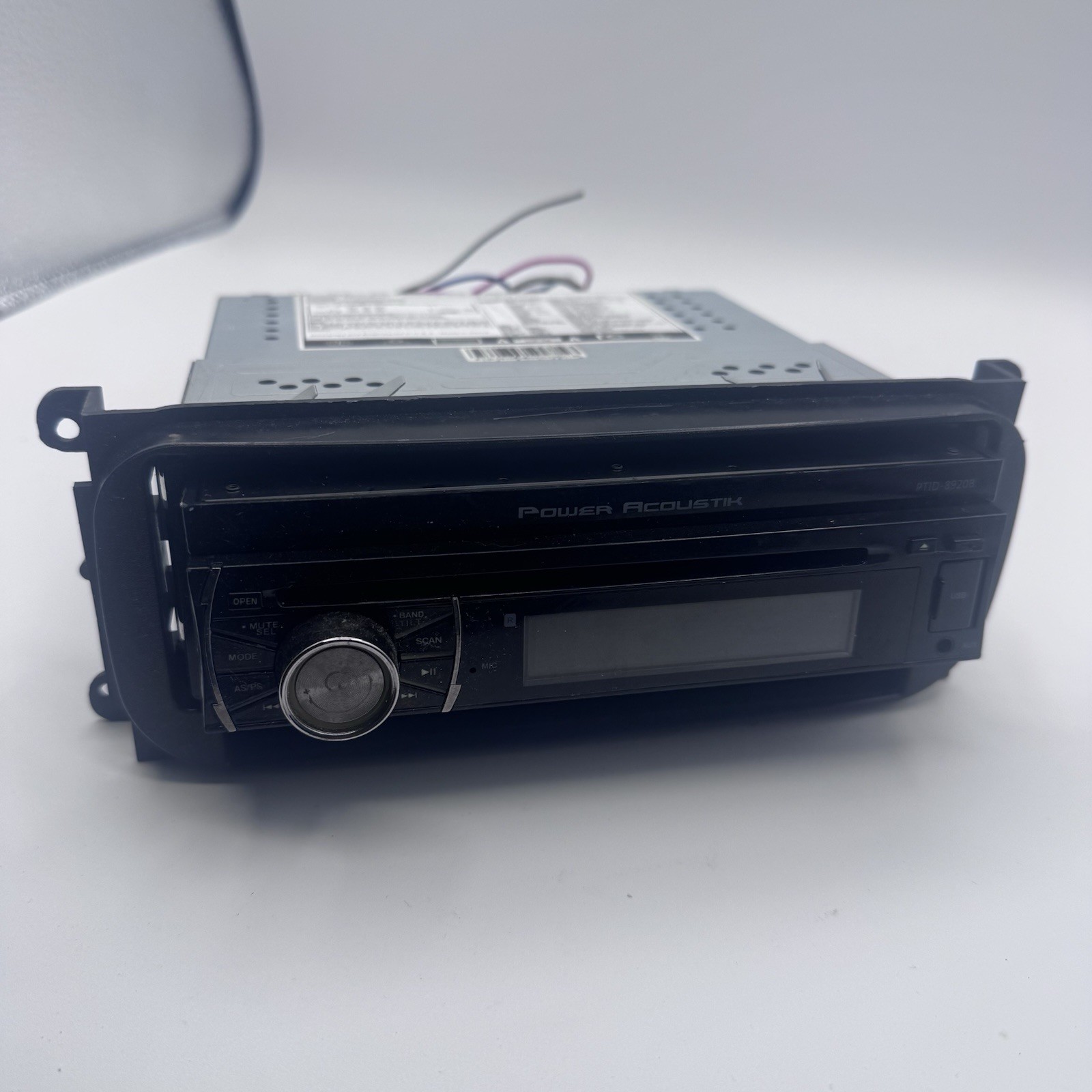 Power Acoustik PTID-8920B Car Stereo DVD CD MP3 Bluetooth Radio USB UNTESTED